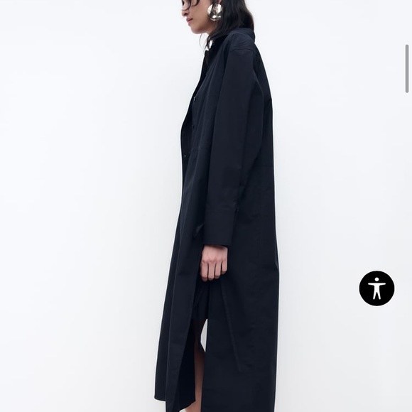 Zara Voluminous Poplin Dress - Picture 3 of 10